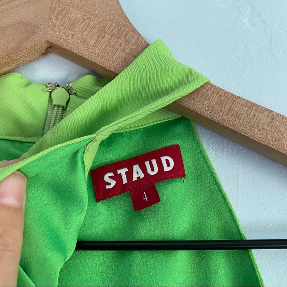 Staud Green Mini Coastal Dress - Picture 6 of 11